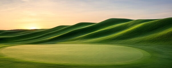 Green Hills at Sunset Golf Course, Landscape ,Rolling hills