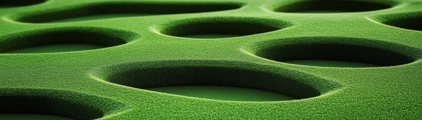 Green Landscape with Circular Depressions, Texture , Terrain