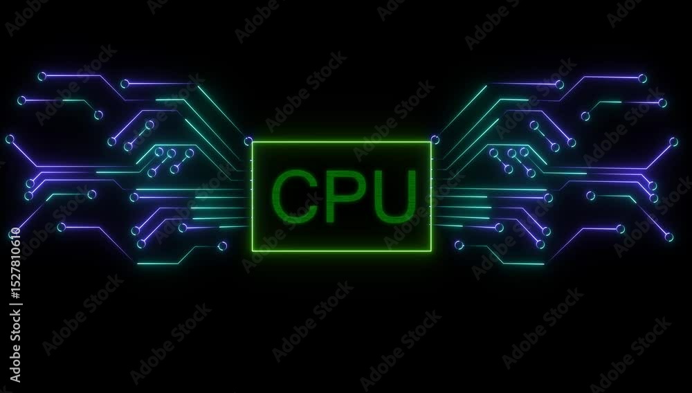 Poster electronic circuit board with processor .