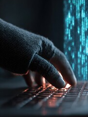 Cybercriminal Capturing Sensitive Password Files Through a Computer Monitor at Night, Showcasing Digital Theft