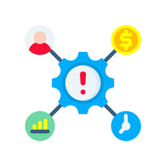 Impact flat color icon