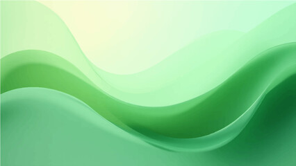 Abstract Soft green gradient abstract background with flowing curves and grain texture.