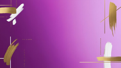 Elegant purple and gold abstract paint background