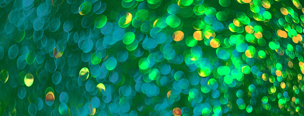 abstract green background with bokeh