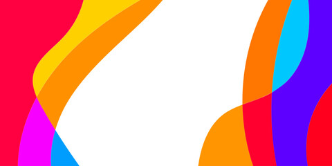 Abstract colorful wavy shapes