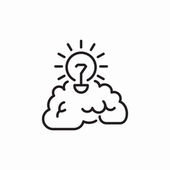 genius creative mind icon sign vector