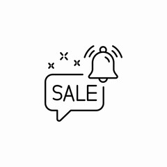 sales notification icon sign vector