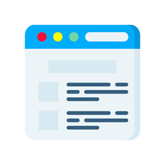 News Feed flat color icon