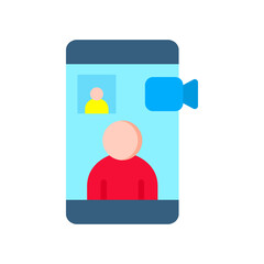 Video Call flat color icon