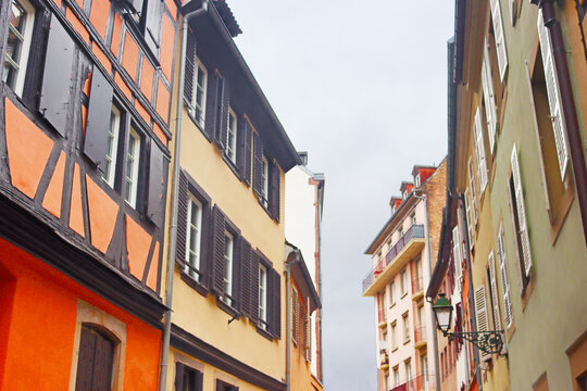 Beautiful architecture of old buildings in the center of Strasbourg, France
