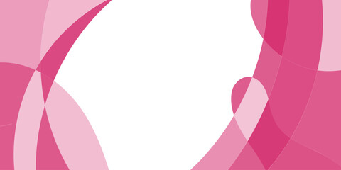 Abstract design with overlapping pink and white shapes