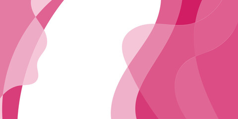 Abstract Pink and White Background with Flowing Shapes