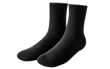 Two black socks with a shiny, glittery appearance