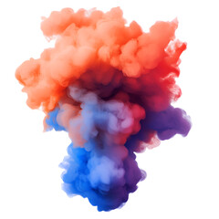 colorful smoke, isolated on transparent background png