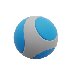 3D modern blue and gray exercise ball