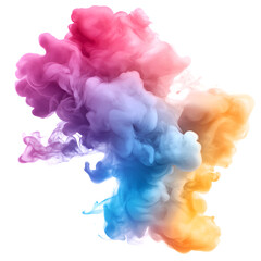 colorful smoke, isolated on transparent background png