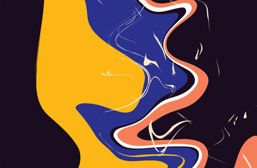 Vibrant abstract composition featuring smooth gradient patterns in shades with color, creating a sense of modernity and creativity. Ideal for backgrounds, design projects, or artistic concepts.