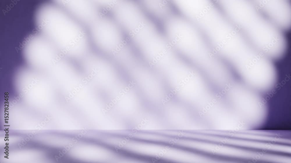 Aufkleber 3d rendering of empty purple background with abstract shadow for product display