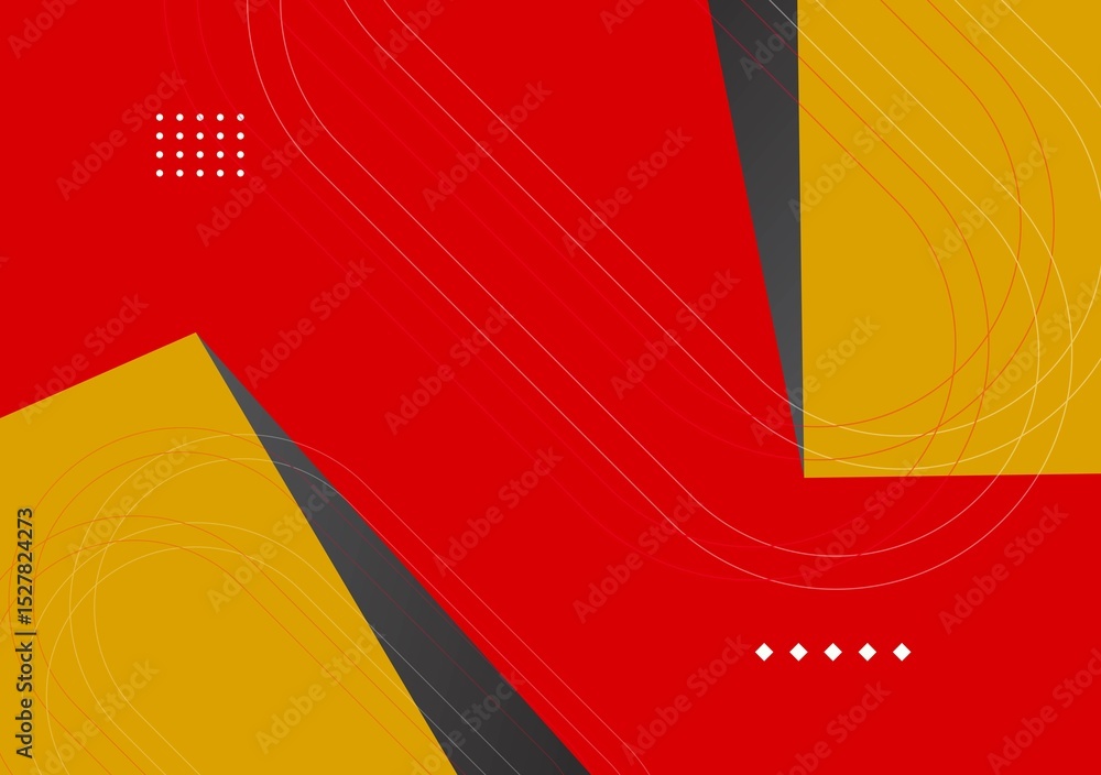 Poster red yellow nshapes background, colorful pattern background