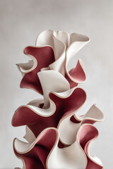 dynamic sculpture illustrating concept of vector flows emphasizing movement and spatial perception