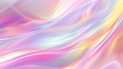 Fototapeta premium Abstract pastel holographic flowing liquid texture.