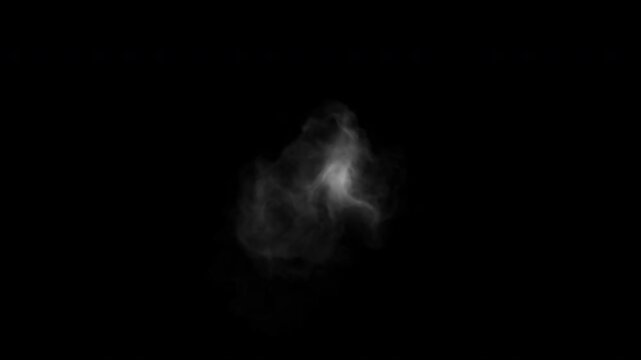 Cold Air Mist Winter Breath front view black background