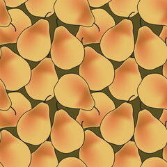 vector pears seamless pattern background design