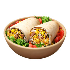 vegetables in a bowl, isolated on transparent background png