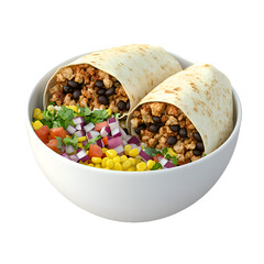 vegetables in a bowl, isolated on transparent background png
