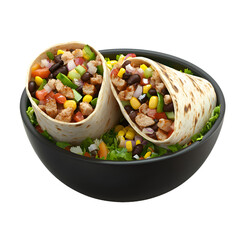 vegetables in a bowl, isolated on transparent background png