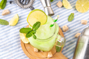 Dark chocolate cake slices, with chocolate cream and strawberry