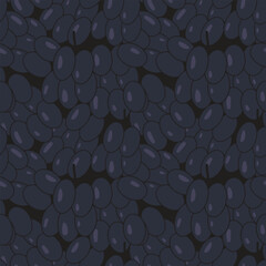 black grapes seamless pattern design, vector repeated pattern