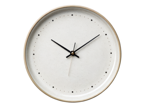 Ceramic wall clock png pottery wall clock png decorative ceramic clock png handmade wall clock png clay timepiece png home decor clock png office clock png transparent background image