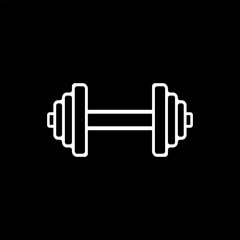 Workout Fitness Dumbbell Icon Strength Training, Gym Exercise, Weightlifting Symbol