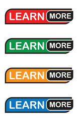 learn more buttons collection vector