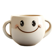cup of coffee, cartoon ,isolated on transparent background png