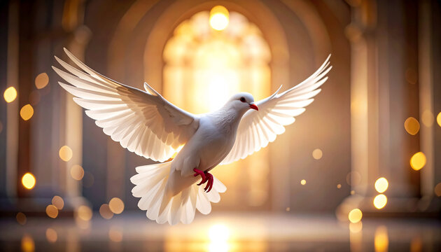 colombe volant lors d'un mariage, symbole de bonheur, de paix et puret&eacute;