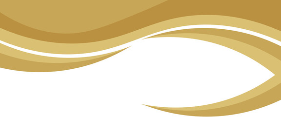 Vector gold line background curve element with white space for text and message design, overlapping layers, vector