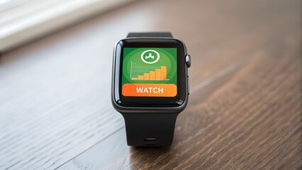 Smartwatch Displaying Vibrant Learning Progress