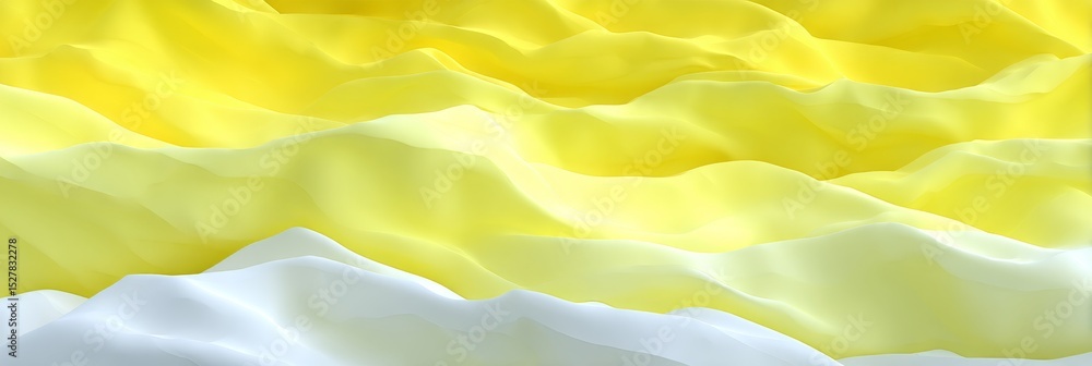 Poster abstract gentle fluid waves a soft light yellow gradient background of delicate dynamic motion