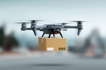 Drone Delivery Service Package Transportation Aerial Technology Modern Logistics