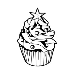 celebration cupcake with star topper