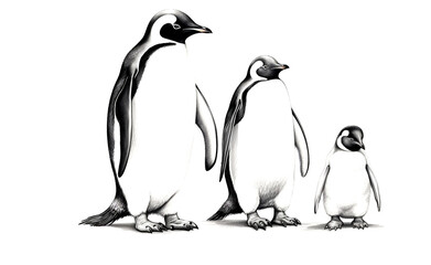 Penguin in the snow