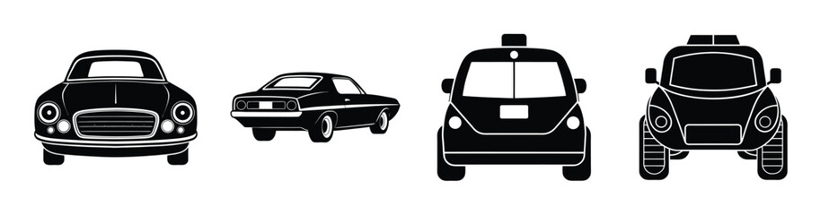 Supercar silhouette vector on white background