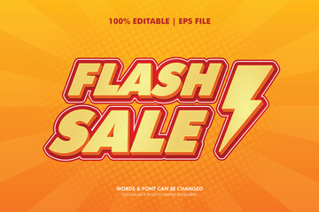 Flash sale 3d editable text with bolt for e-commerce