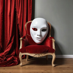 red theater masks