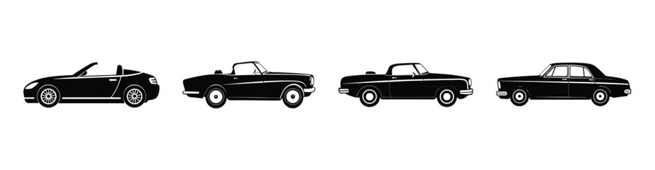Concept sports car silhouette vector on white background