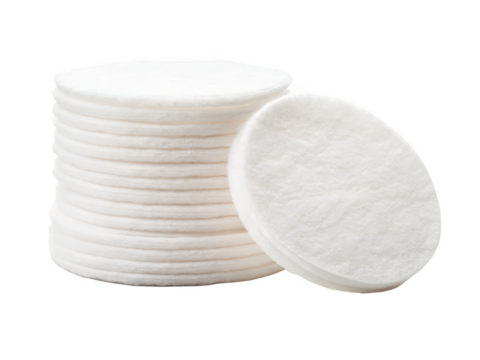 Cotton pads png round facial cotton pads png skincare cleansing pads png cosmetic remover pads png soft cotton disks png beauty hygiene product png makeup removal pads png transparent background image