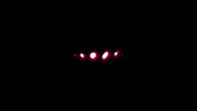 Abstract loading dot icon animation with neon effect 