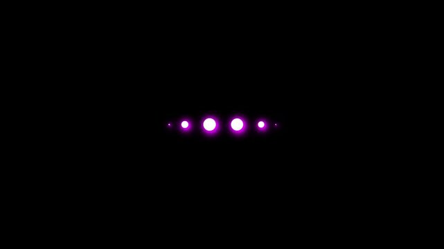 loading dot icon animation with neon effect 